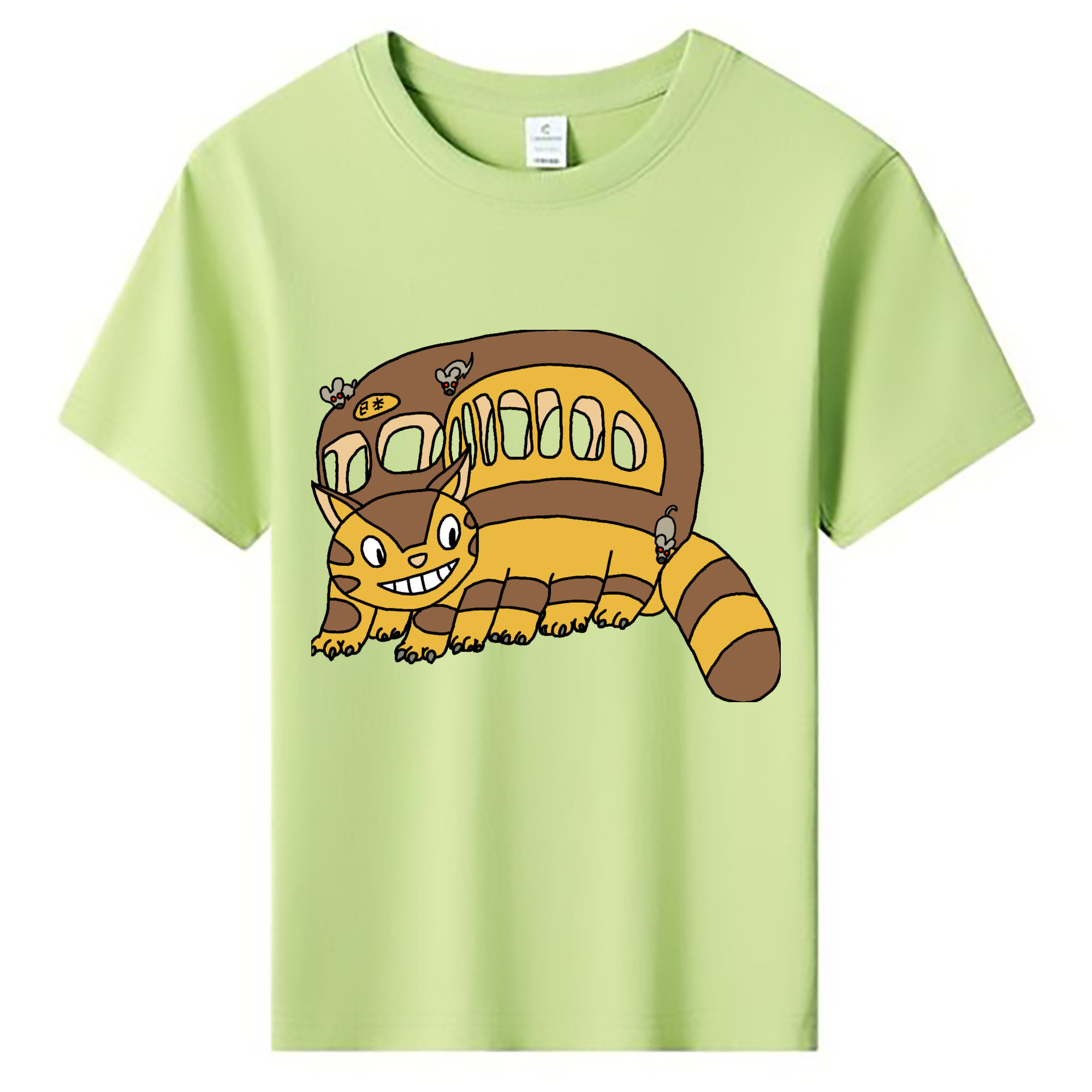 （画像用） となりのトトロ 草壁メイ 草壁サツキ My Neighbor Totoro Satsuki Kusakabe Mei Kusakabe 綿100％キッズTシャツ（フロントプリント）
